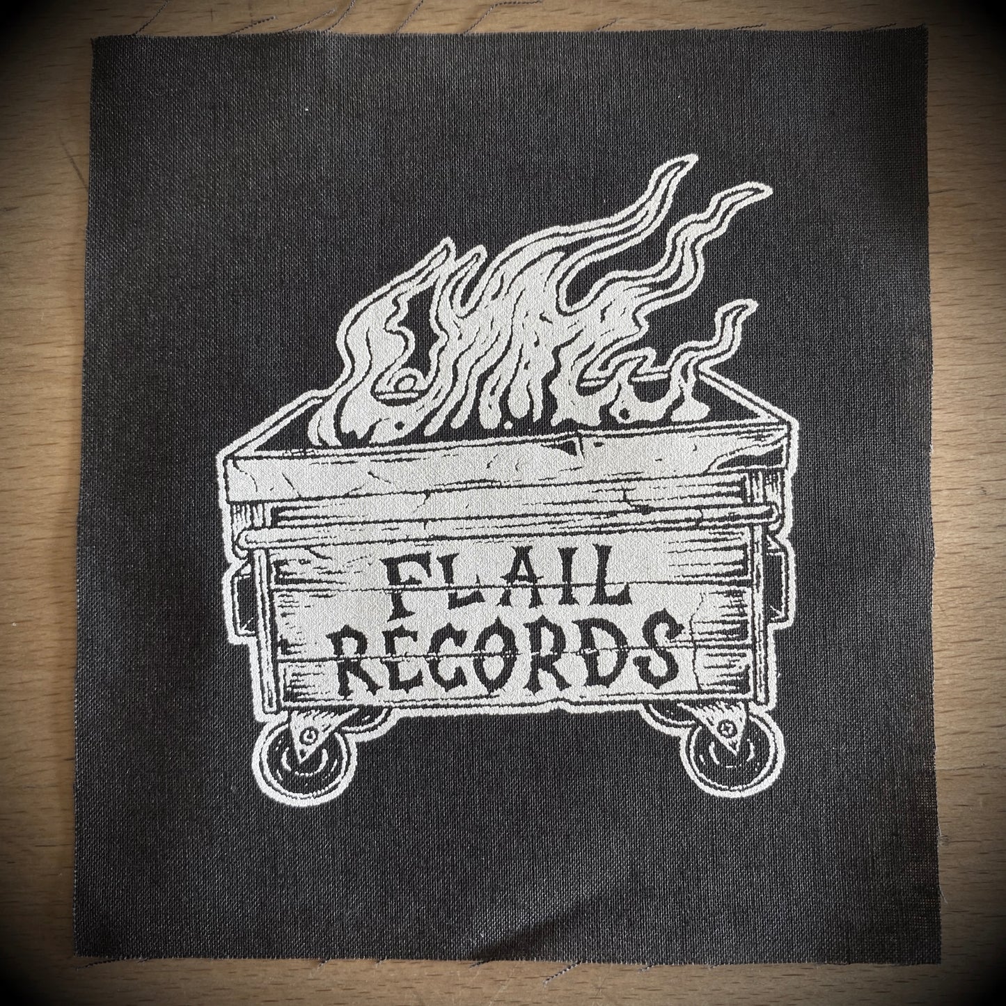 Flail Records Dumpster Fire Patch