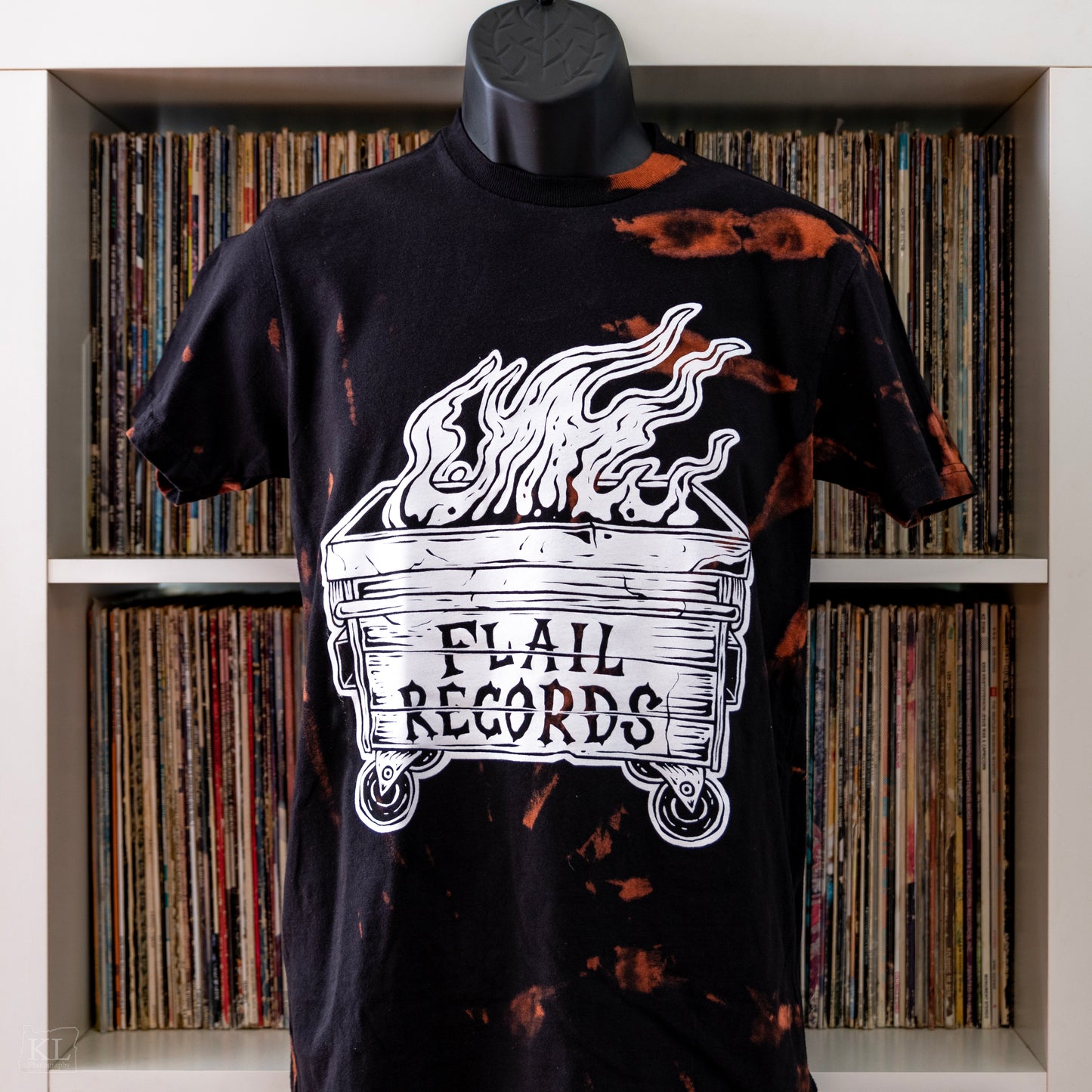 Flail Records Dumpster Shirt (Bleached)